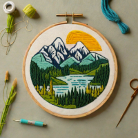 Stitch & Story - Mountainscape Embroidery Kit
