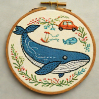 Sublime Stitching - Whale Embroidery Pattern Kit