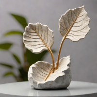 Stone Leaf Garden Sculpture
