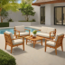 Teak Wood Conversation Set
