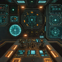 The Starship Docking Bay Photo Backdrop