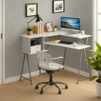 Tribesigns Corner Desk with Storage