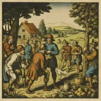 The Peasant Holiday (Hans Sebald Beham, c.1519–22)