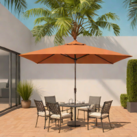 TerraCotta Olefin Square Patio Umbrella