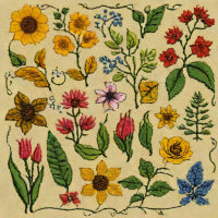 The Stitch Witch Project Kits - Botanical Sampler