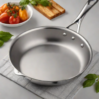 Tramontina Tri-Ply Clad Stainless Steel Fry Pan with Eterna Nonstick
