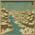 Utagawa Hiroshige, Kanbara: Snowy Night
