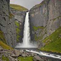 Vettisfossen Cliff Face