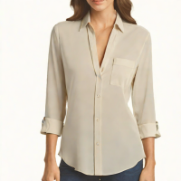 Vince Silk Button-Down Shirt