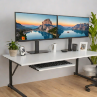 VIVO Dual Monitor Riser with Storage