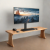 Wood Grain Monitor Stand with Cable Management
