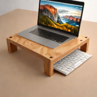Wooden Laptop Riser with Non-Slip Feet