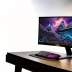 Walnut Monitor Stand with Slanted Back