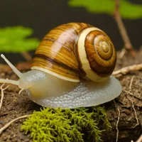 White-lipped Forest Snail (Neohelix albolabris)