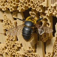 Wood-carving Leafcutter Bee (Megachile ligniseca)