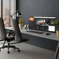 X Series Credenza - Matte Black Laminate