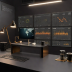 X Series Credenza - Dark Gray Laminate
