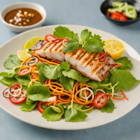Yam Pla Kor (Grilled Catfish Salad)