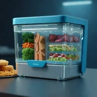 Zipfast 6-Quart Food Storage Container (Blue)
