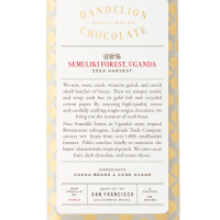Dandelion Chocolate Semuliki Forest, Uganda 85% Single-Origin Chocolate Bar